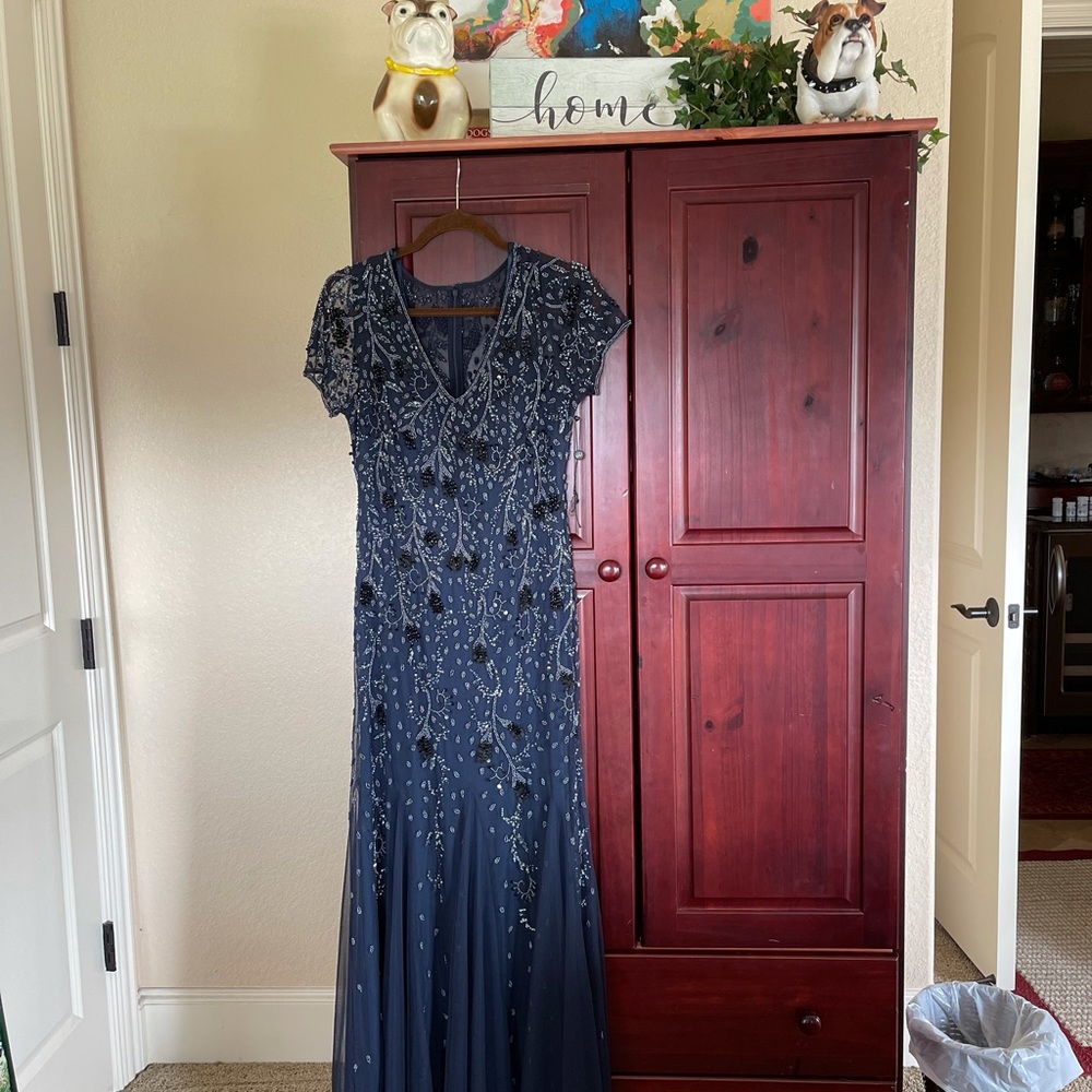 COPY - Adrianna Papell navy formal dress size 8